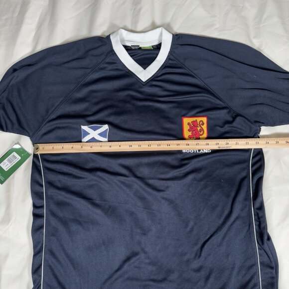 Vintage Dead Stock Scotland Soccer Jersey Striker Brand Size L New w/ Tags - Picture 7 of 8